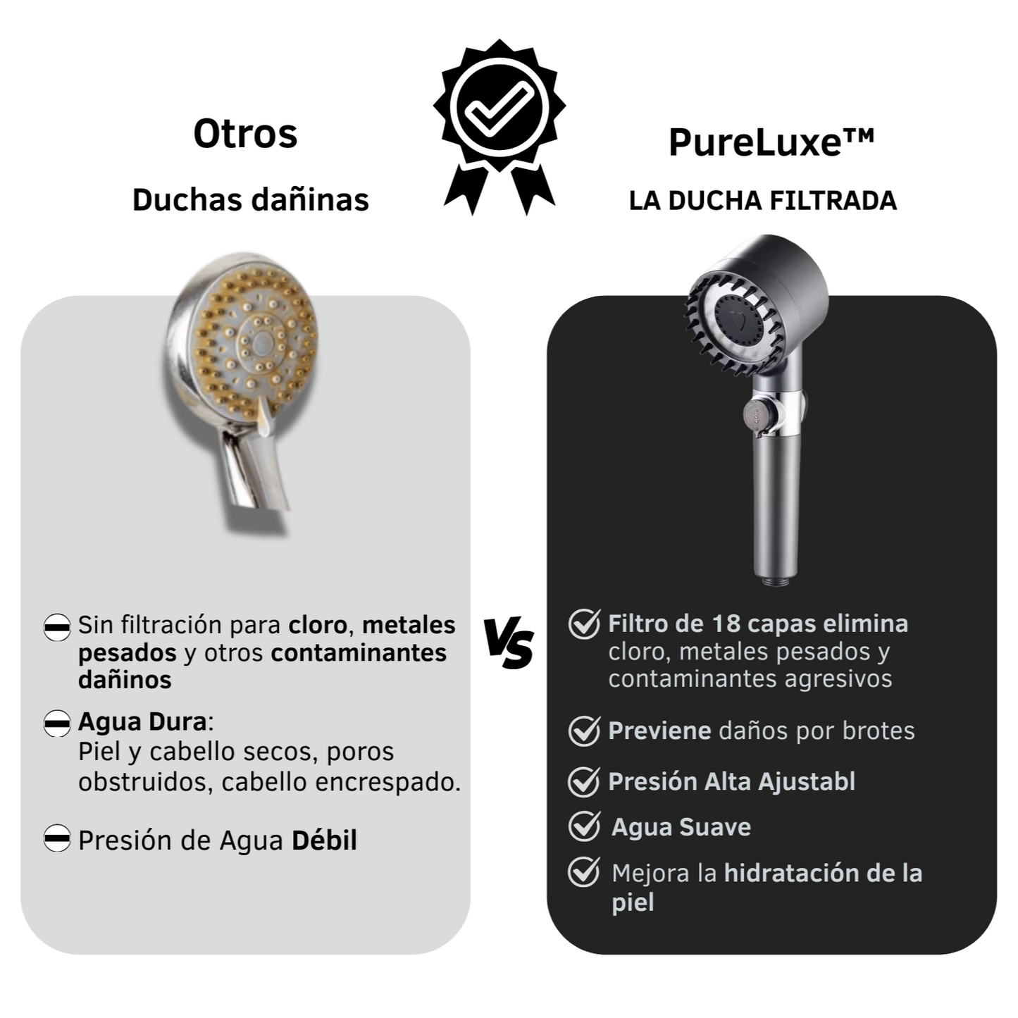 PureLuxe™ Ducha con Filtro