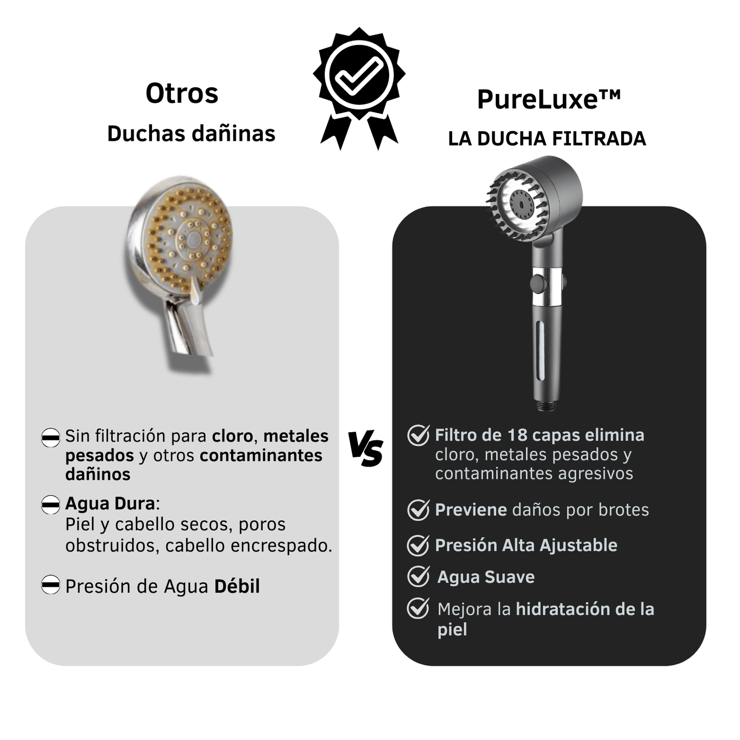 PureLuxe™ Ducha con Filtro