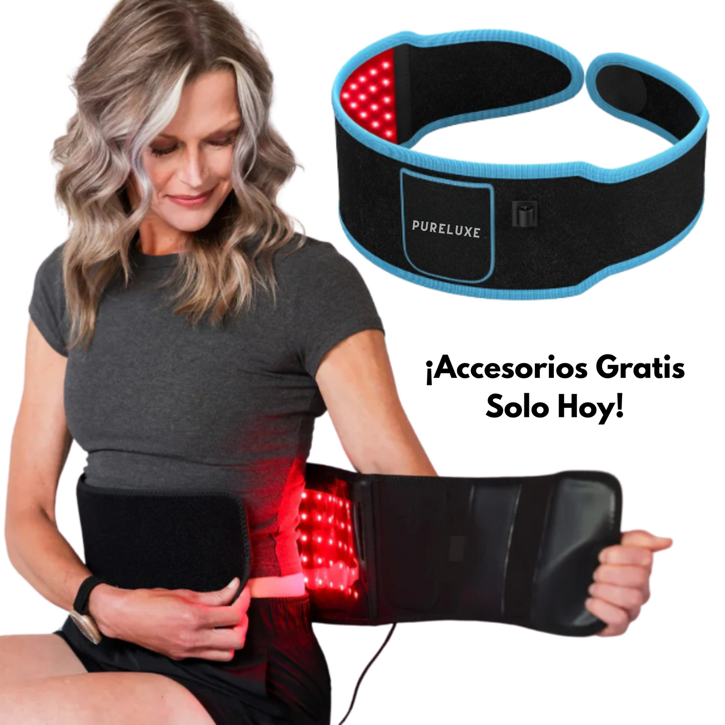 PureLuxe™ Cinturón de Terapia de Luz Roja