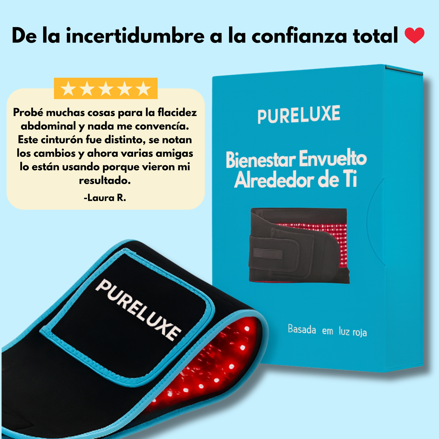 PureLuxe™ Cinturón de Terapia de Luz Roja